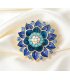 XSB254 - Plant Lotus Gradient Enamel Large Flower Brooch 